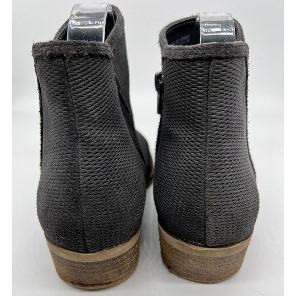 Kensie Womens Size 8.5 Gerona Flexible Foam Suede Casual Ankle Booties Dark Gray - Picture 7 of 9